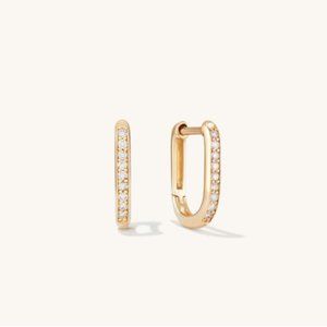 MEJURI - Pavé Diamond U Hoops
